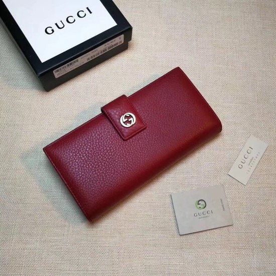 Gucci Calf leather Wallet 337335 red