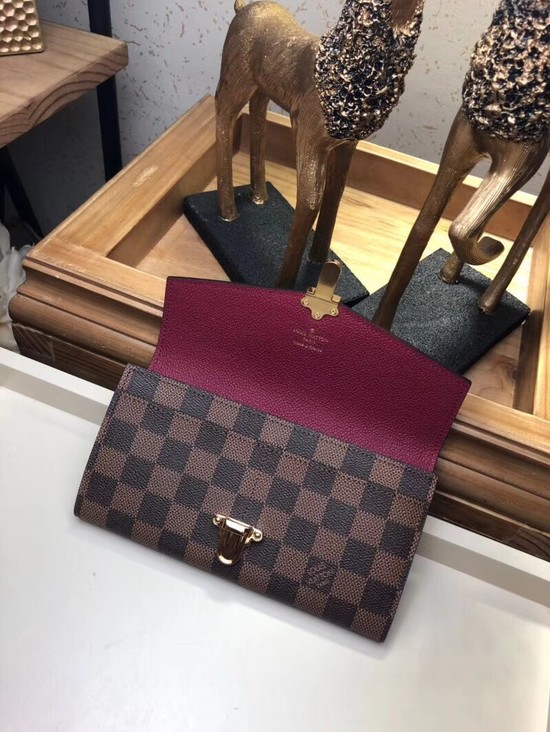 Louis Vuitton Damier Canvas CLAPTON WALLET N64448 Raisin