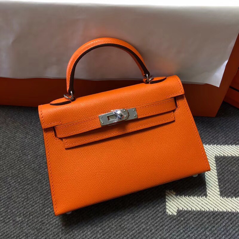 Hermes Kelly Tote Bag Original epsom  Leather KL20 Orange