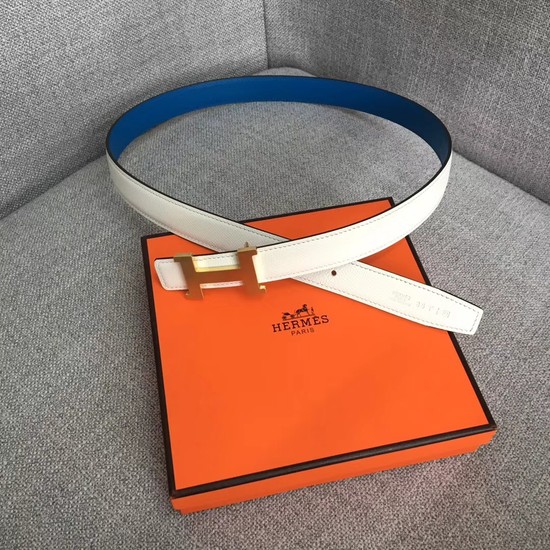 Hermes original epsom leather belts wide 2.5CM 2714 white