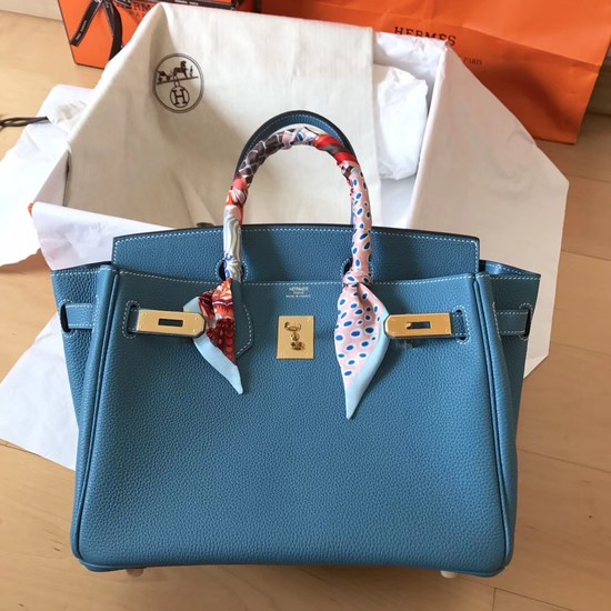 Hermes Birkin Tote Bag Original Togo Leather BK35 blue