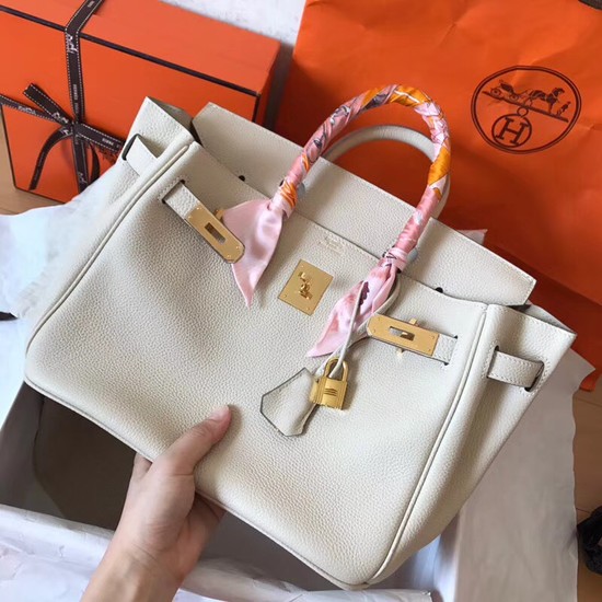 Hermes Birkin Tote Bag Original Togo Leather BK35 cream