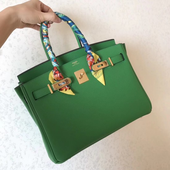 Hermes Birkin Tote Bag Original Togo Leather BK35 green