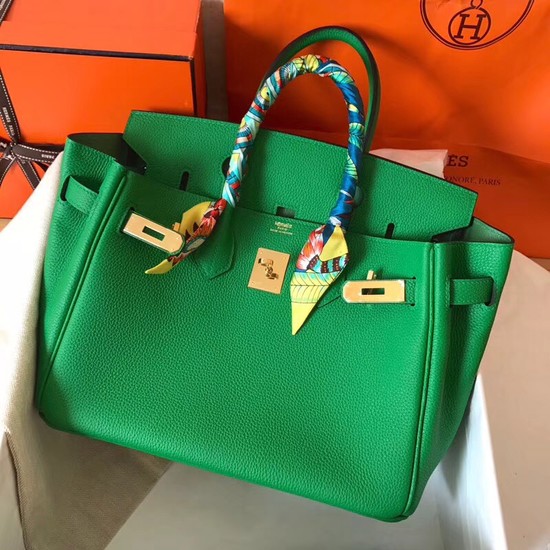 Hermes Birkin Tote Bag Original Togo Leather BK35 green