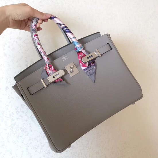 Hermes Birkin Tote Bag Original Togo Leather BK35 grey