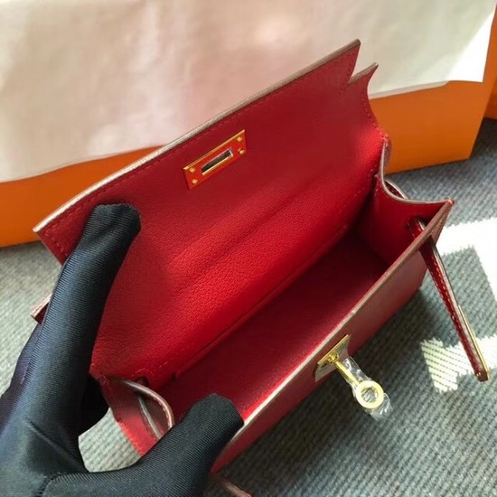 Hermes Kelly 20cm Tote Bag Original Epsom Leather KL20 red