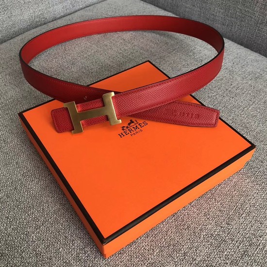 Hermes original epsom leather belts wide 2.5CM 2714 red