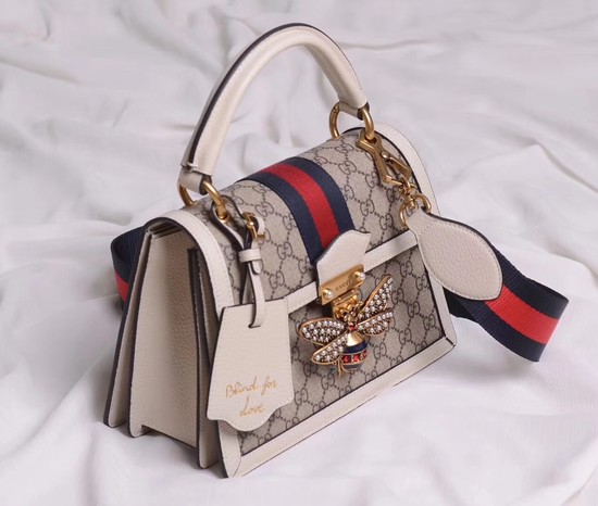 Gucci Queen Margaret GG small top handle bag 476541 white