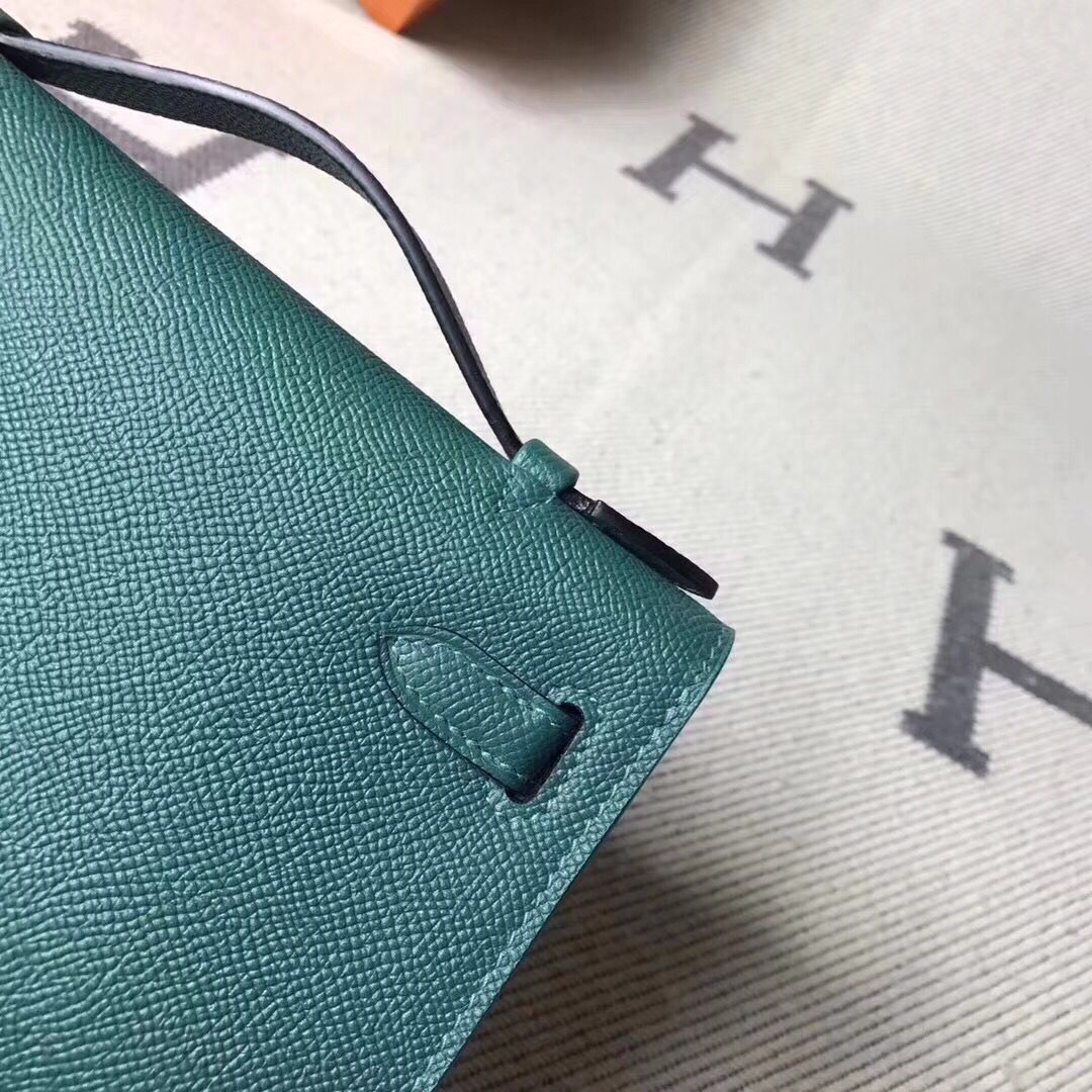 Hermes Kelly 22CM Tote Bag Original Epsom Leather KL22 Dark Green