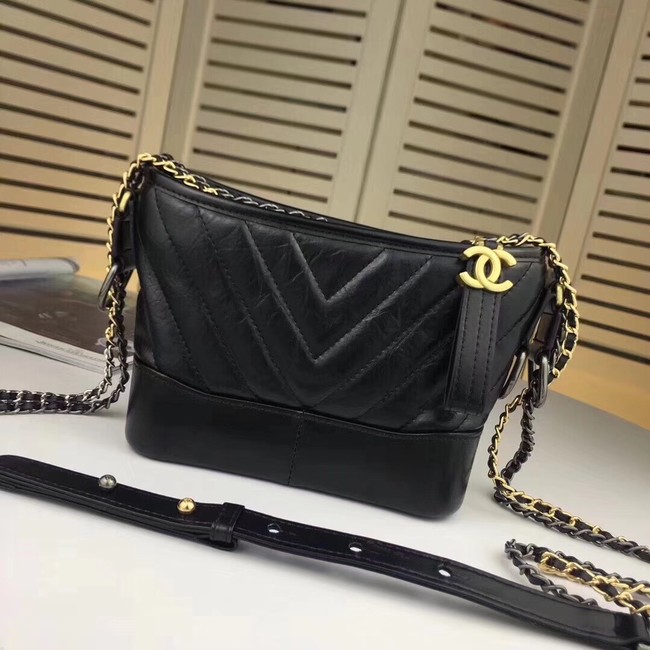 CHANEL GABRIELLE Original leather Hobo Bag A93841 black