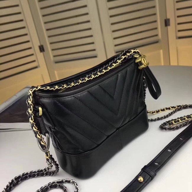 CHANEL GABRIELLE Original leather Hobo Bag A93841 black