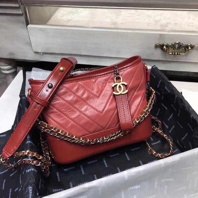 CHANEL GABRIELLE Original leather Hobo Bag A93841 red