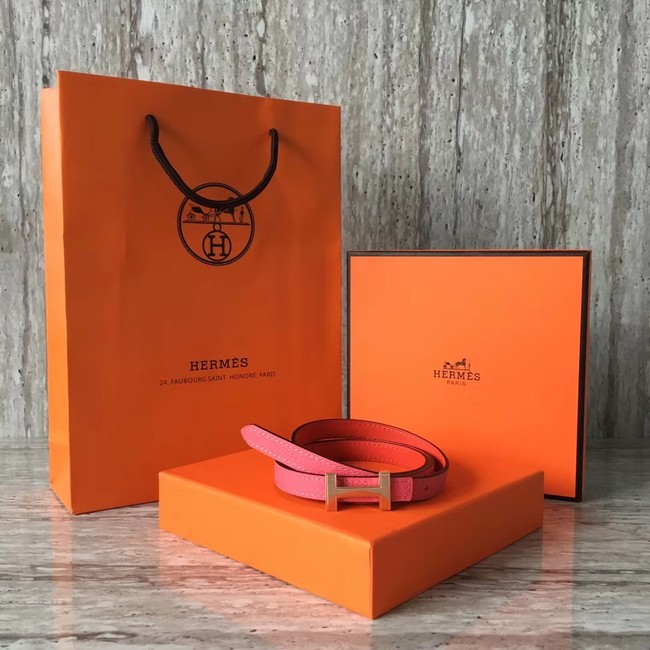 Hermes Focus belt buckle & Reversible leather strap 13 mm H20815 rose