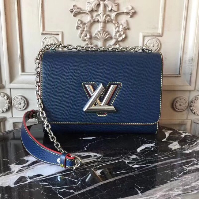 Louis vuitton original epi leather TWIST MM M50332 dark blue