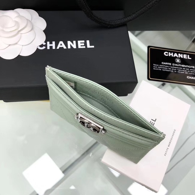 BOY CHANEL Card Holder A84431 Light green