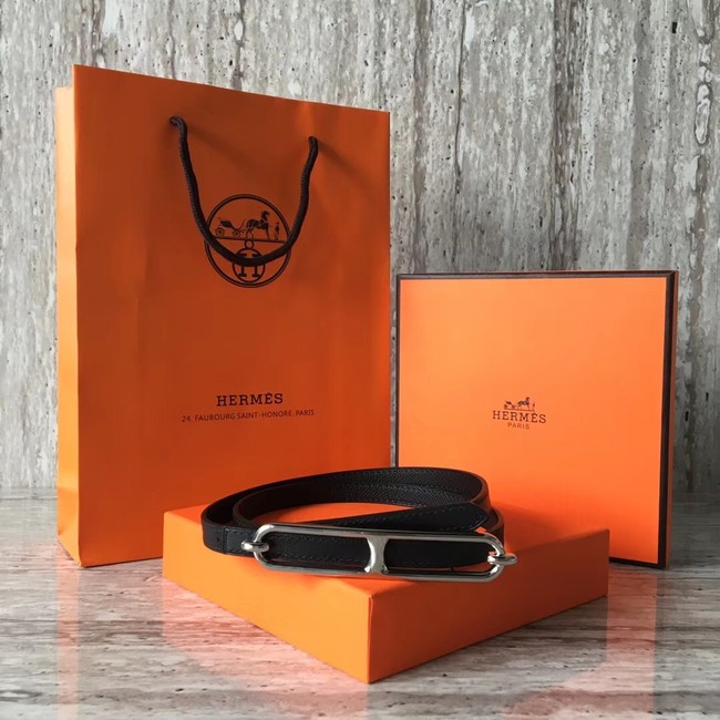 Hermes Roulis belt buckle & Reversible leather strap 13 mm H065539 black