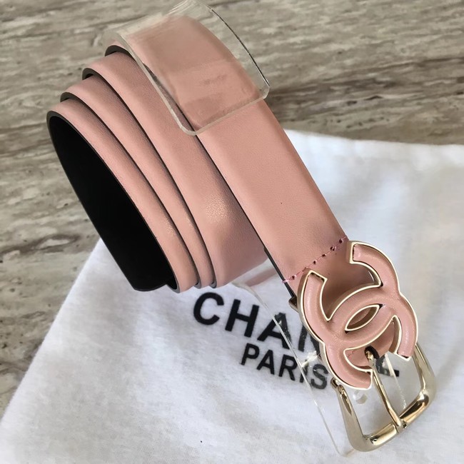 Chanel Original Calf leather Belt 56989 pink