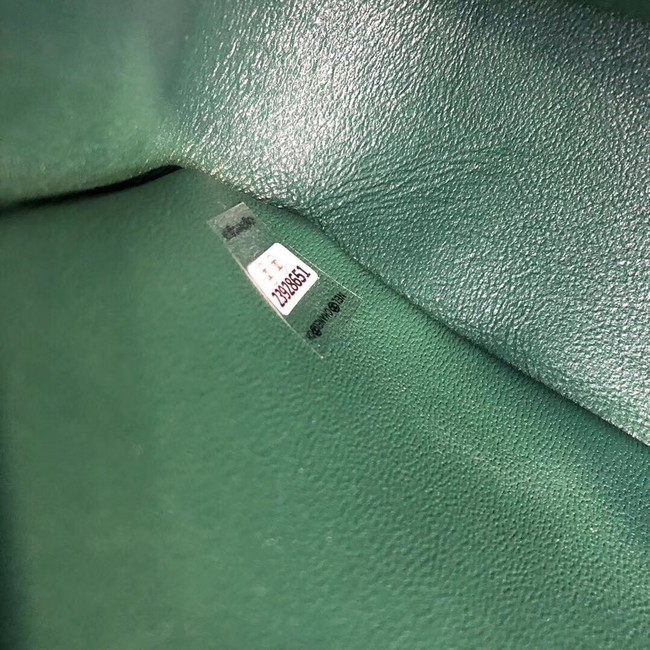 Chanel Small Classic Handbag Grained Calfskin & silver-Tone Metal A69900 green