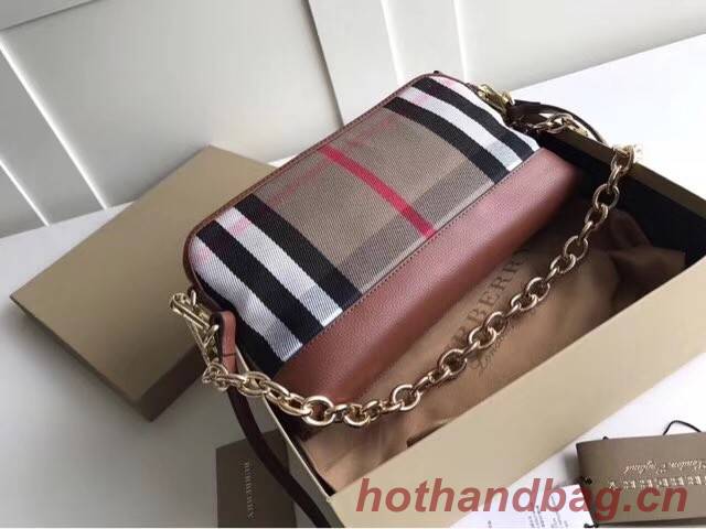 Burberry Calfskin Leather Should Bag 41711 brown