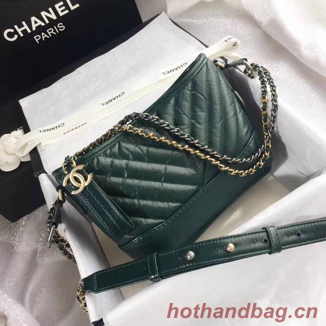 CHANEL GABRIELLE Original Small Hobo Bag A91810 green