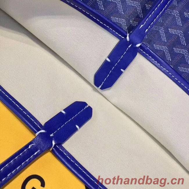 Goyard Y Doodling Calfskin Leather Tote Bag 36987 blue