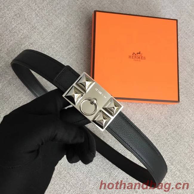 Hermes Collier de Chien belt buckle & Reversible leather strap 24 mm H0521 black