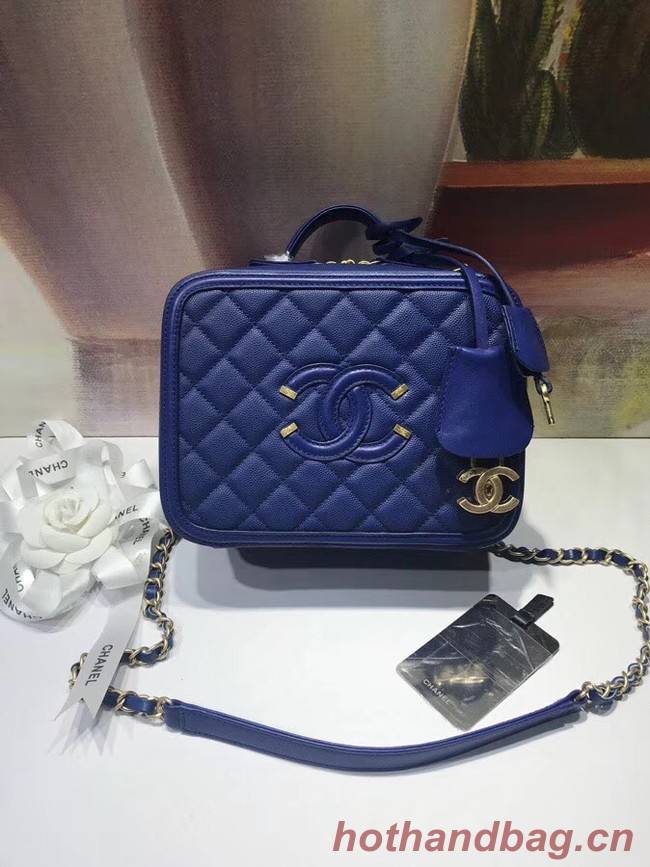 Chanel Vanity Case Original A93343 blue