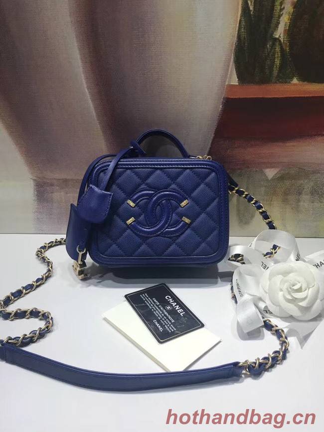 Chanel mini Vanity Case Original A93342 blue