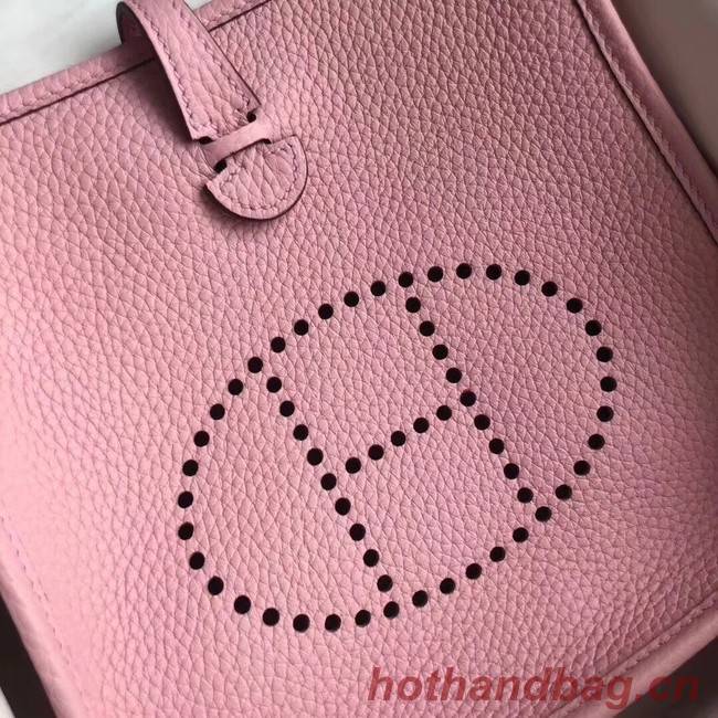 Hermes Evelyne original togo leather mini Shoulder Bag H15698 pink