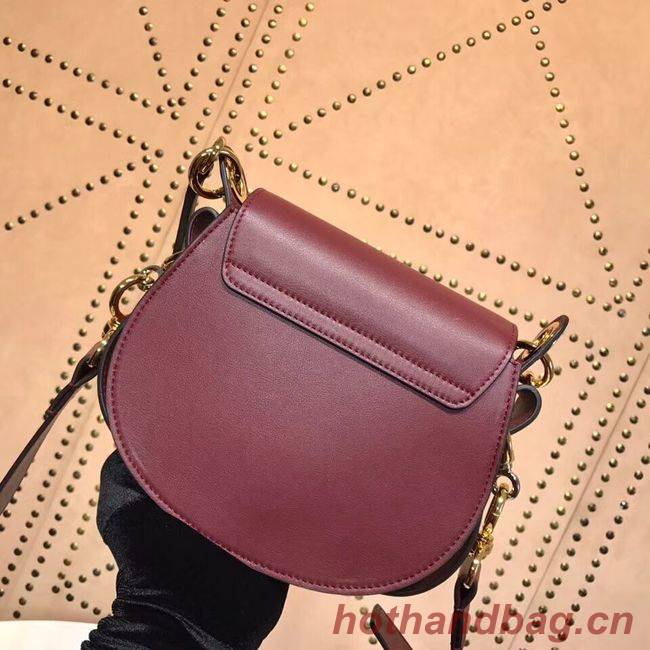 CHLOE Tess Small leather shoulder bag 3E153 Plum purple