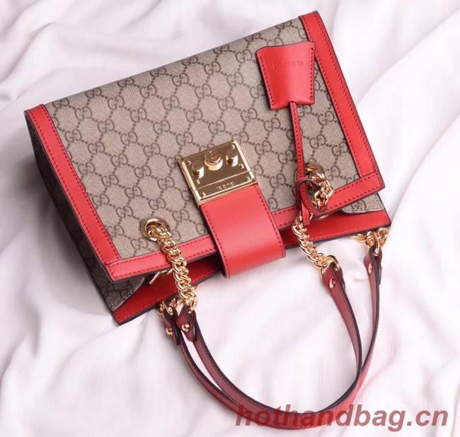 Gucci original Padlock shoulder bag 498156 red