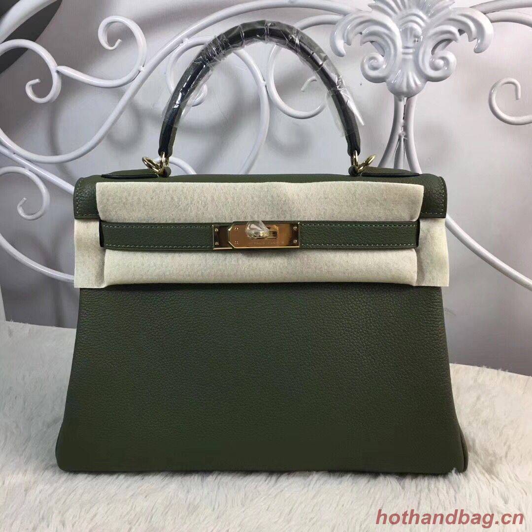 Hermes Birkin Tote Bag Original Togo Leather BK35 Deark Green