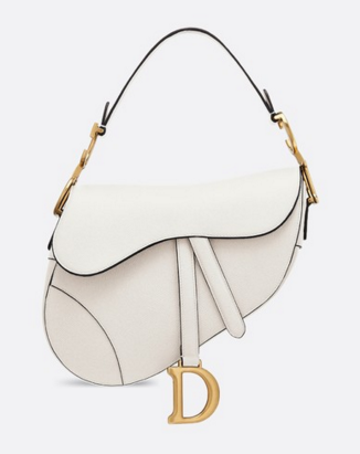 Dior SADDLE-TAS VAN KALFSLEER M0446CW offwhite