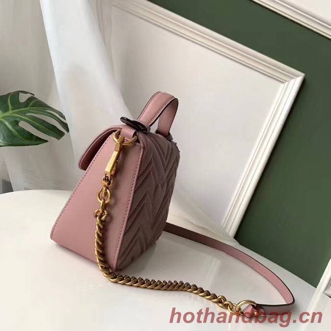 Gucci GG Marmont mini top handle bag 547260 pink