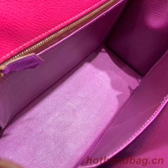 Hermes Kelly 28cm Shoulder Bags Epsom Leather KL28 Plum red&purple