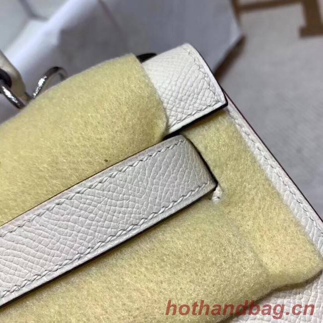 Hermes Kelly 28cm Shoulder Bags Epsom Leather KL28 creamy-white