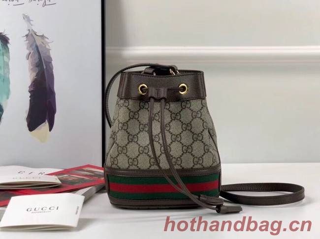 Gucci Ophidia GG mini bucket bag 550620 Brown