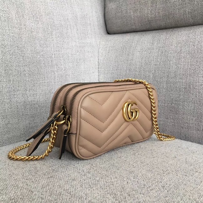 Gucci GG Marmont mini chain bag 546581 Dusty pink