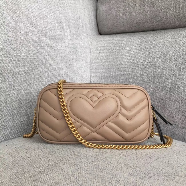 Gucci GG Marmont mini chain bag 546581 Dusty pink