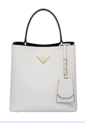 Prada Double Saffiano leather bag 1BA212 white