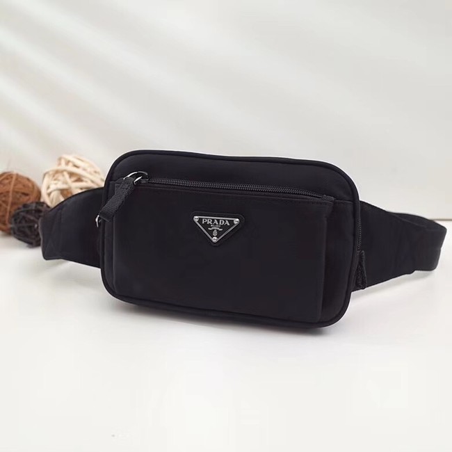 Prada Nylon and leather belt bag VA0977 black