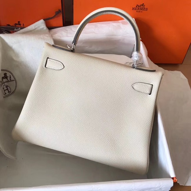 Hermes original Togo leather kelly bag KL320 cream