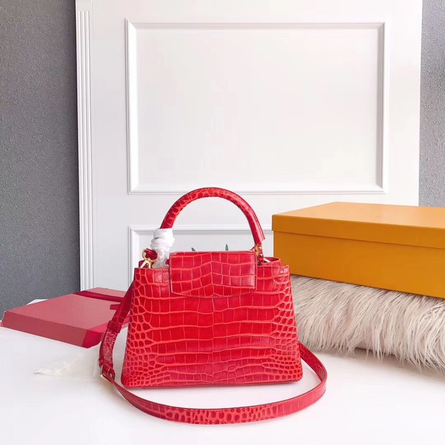 Louis vuitton original crocodile CAPUCINES PM M94587 red