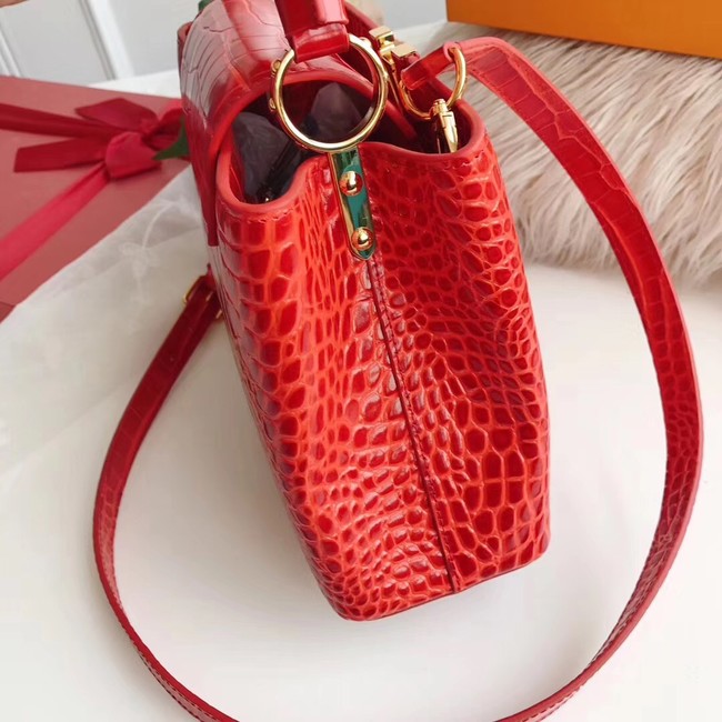 Louis vuitton original crocodile CAPUCINES PM M94587 red