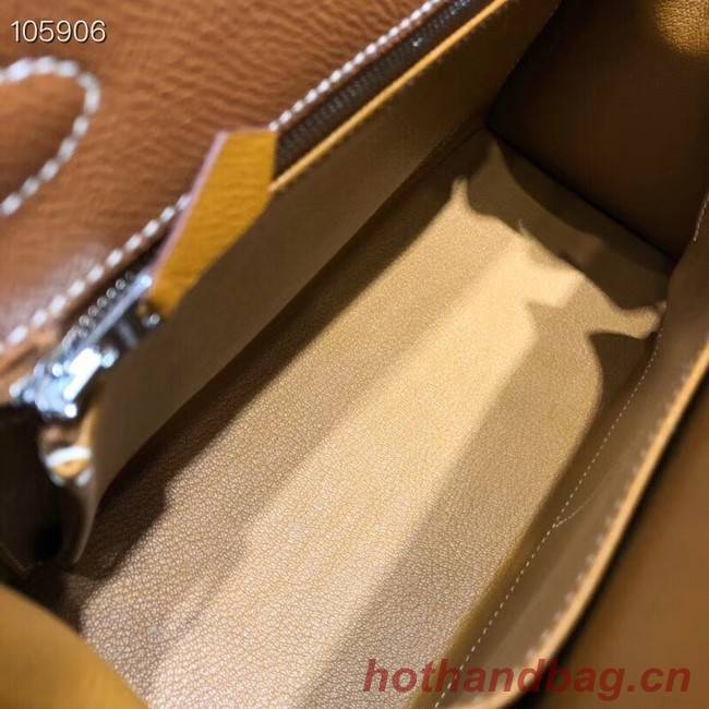 Hermes original Kelly Epsom Leather KL32 brown