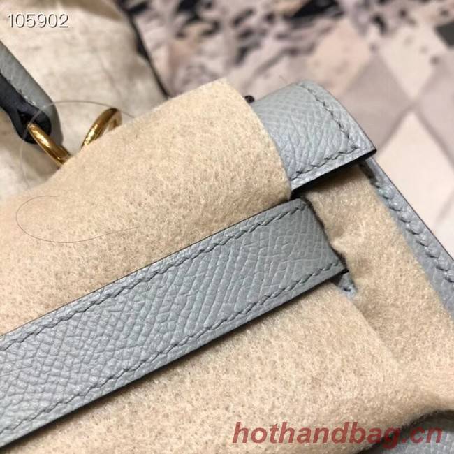 Hermes original Kelly Epsom Leather KL32 light blue