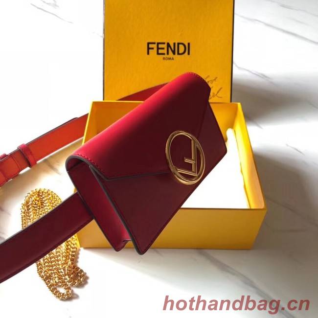 Fendi BELT BAG leather belt bag 8BM005 red