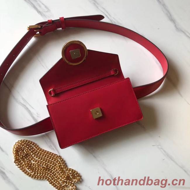 Fendi BELT BAG leather belt bag 8BM005 red