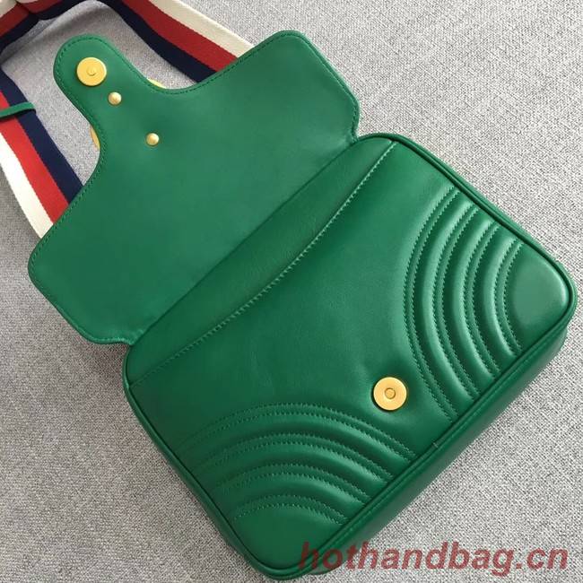 Gucci GG Marmont small shoulder bag 498100 green