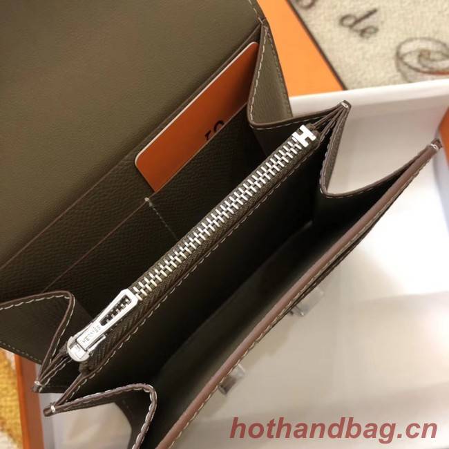 Hermes Constance Wallets espom leather H2297 grey